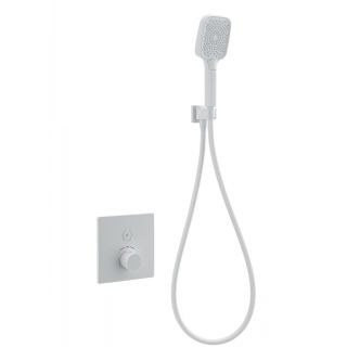 Встраиваемый смеситель для душа Wonzon & Woghand WW-D1017-B-MW с термостатом белый матовый